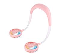 GGYTMQL Mini Portable Neck Hanging Fan,Colorful Portable Neck Hanging Fan For Adults Kids External USB Charging Mini Portable Sport Creative Gift-Blue (R