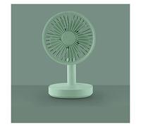 GGYTMQL Mini USB Charging Battery Portable Adjustable Fan With 3-Speed Wind Rechargeable Desktop Table Office Travel Small Fans fan (Color : Green)