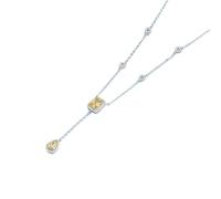 GGYTMQL moissanite necklace 3ct vvs diamond pendant necklaces for women sterling silver wedding jewelry