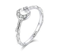 GGYTMQL Moon and Star Open Adjustable Finger Rings for Women Jewelry
