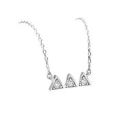 GGYTMQL Mountain moissanite Necklace for Women 2.5mm d Color Pendant Female Choker Necklace Watch Strap