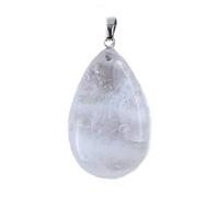 GGYTMQL Natural Crystal Quartz Necklace Lapis Lazuli Black Agates Amethysts Waterdrop Stone Pendant Rope Necklace,Synthetic MalachiteA