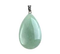 GGYTMQL Natural Crystal Quartz Necklace Lapis Lazuli Black Agates Amethysts Waterdrop Stone Pendant Rope Necklace,Synthetic MalachiteA