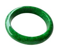 GGYTMQL Natural Feng Shui Dark Green Jade Bangle Bracelet for Women Genuine Fashionable Perfect Safe and Auspicious Fit 58-62mm