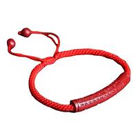 GGYTMQL Natural Gemstone Bracelet, Prosperity Natural Gemstone Bracelet Cinnabar Crystal Bracelet for Buddhist Heart Sutra Bracelet Amulet for Protection Reiki Crystal,Red