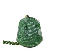 GGYTMQL Natural Green Jade Necklace Pendant Hand-Carved Chain Chic Pretty-Smooth Sailing
