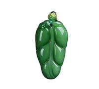 GGYTMQL Natural Green Jade Necklace Pendant Hand-Carved Chain Chic Pretty-Smooth Sailing