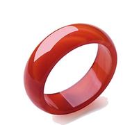 GGYTMQL Natural Jade Bracelet, Healing Energy Hand Cutting Agate Jade Stone Bangles Widening for Women Luck Amulet s,56-58mm