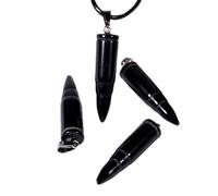GGYTMQL Natural Quartz Bullet Pendant Crystal Stone Necklace -Blue Sodalite Stone