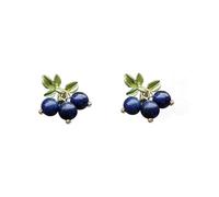 GGYTMQL Natural Stone Earrings For Women - Vintage Creative Lapis Lazuli Round Beads Handmade S Berry Earrings,Simple Natural Crystal Earring For Girls Gifts Birthday ui