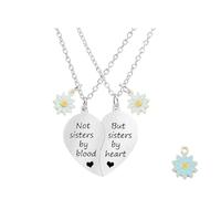 GGYTMQL Necklace for 2-Split Heart Necklace Not Sisters Pendant Friendship Necklace Set Valentines Day Gifts for Her