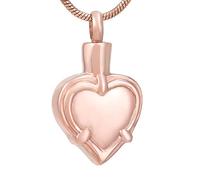 GGYTMQL Necklace for Ashes Hold Your Heart Stainless Steel Urn Pendant Necklace Ashes Cola Cremation Jewelry