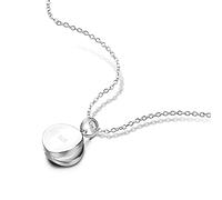 GGYTMQL Necklace Geometric Round Pendant Choker 20 inch Snake Chain Woman Jewelry