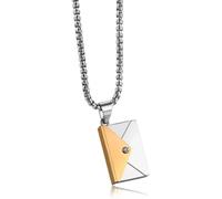 GGYTMQL Necklace Men, Necklace Necklace Chains Jewelry Men Women Pendant Necklace Openable Envelope Love Letter Couple Necklace Pendant Sweater Chain
