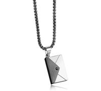 GGYTMQL Necklace Men, Necklace Necklace Chains Jewelry Men Women Pendant Necklace Openable Envelope Love Letter Couple Necklace Pendant Sweater Chain