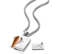 GGYTMQL Necklace Men, Necklace Necklace Chains Jewelry Men Women Pendant Necklace Openable Envelope Love Letter Couple Necklace Pendant Sweater Chain