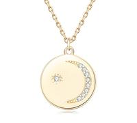 GGYTMQL Necklace Moon Pendant with d moissanite North Star Accessories Jewelry