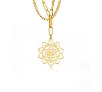 GGYTMQL Necklace Pendant Chain Men Women Jewellery Double Layer Necklace Women Jewelry