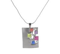 GGYTMQL Necklace Pendant Chain Men Women Jewellery Necklace Square Women'S
