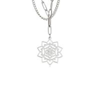 GGYTMQL Necklace Pendant Chain Men Women Jewellery Pendant Necklace Double Layer Necklace For Women Jewelry