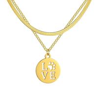 GGYTMQL Necklace Pendant Chain Men Women Jewellery Pendant Necklace Geometry Double Layer Choker For Women