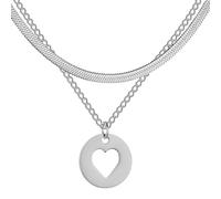 GGYTMQL Necklace Pendant Chain Men Women Jewellery Pendant Necklace Geometry Double Layer Choker For Women