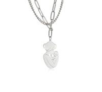 GGYTMQL Necklace Pendant Chain Men Women Jewellery Pendant Necklace Women Double Layer Necklace