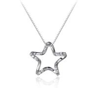 GGYTMQL necklace Sterling Silver Chain,Pentagram For WomeStar ZircoPendant Dainty Trendy Choker ChaiJewelry Her Girls Couples
