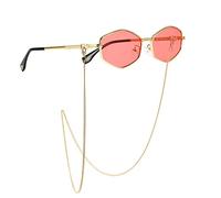 GGYTMQL New 2025 Chain Irregular Small Square Sunglasses For Women Gradient Chain Sun Glassses Female Alloy Eyewear Uv400