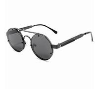 GGYTMQL New 2025 Round Steampunk Sunglasses Men Fashion Elastic Designer Vintage Rimless Sun Glasses For Women Lentes De Sol