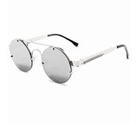 GGYTMQL New 2025 Round Steampunk Sunglasses Men Fashion Elastic Designer Vintage Rimless Sun Glasses For Women Lentes De Sol