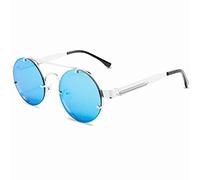 GGYTMQL New 2025 Round Steampunk Sunglasses Men Fashion Elastic Designer Vintage Rimless Sun Glasses For Women Lentes De Sol