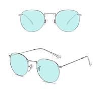 GGYTMQL New 2025 Round Sunglasses Women For Men Steampunk Sun Glasses Vintage Punk Metal Shades