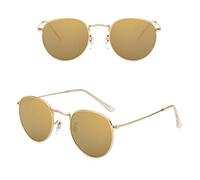 GGYTMQL New 2025 Round Sunglasses Women For Men Steampunk Sun Glasses Vintage Punk Metal Shades