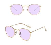 GGYTMQL New 2025 Round Sunglasses Women For Men Steampunk Sun Glasses Vintage Punk Metal Shades