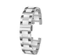 GGYTMQL Notched Ceramic Stainless Steel Watch Band For Men And Women Ceramic Watch Band