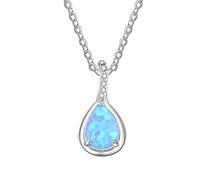 GGYTMQL opal necklaces for women water drop pendant necklace cubic zirconia jewelry wedding gift
