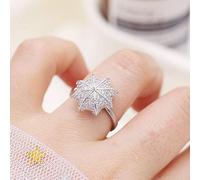 GGYTMQL Open Rings For Women,Adjustable Ring Simplicity Fashion Silver Rotatable Umbrella Zircon Ring Romantic Jewelry Gift For Girl Women Couple Engagement Wedding Eternity Ring Xmas Gift