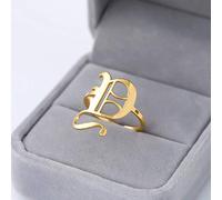 GGYTMQL Open Rings For Women,Vintage Adjustable Elegant Creative Art Initial Y Design Golden Rings Romantic Jewelry Gift For Girl Women Couple Engagement Wedding