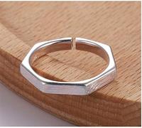 GGYTMQL Open Rings For Women,Vintage Adjustable Fashion Simple Geometric Shape Silver Rings Romantic Jewelry Gift For Girl Women Couple Engagement Wedding