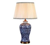 GGYTMQL Oriental Classic Hand-Painted Ceramic Table Lamp Blue and White Ceramic Bedside Desk Lamp Bedroom Decoration Bedside Table Lamps for Living Room Office powerfully