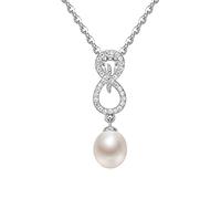 GGYTMQL Pearl Pendant Necklaces 8-9mm Natural Freshwater Drop Shape Choker Chain Pearl Watch Strap