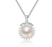 GGYTMQL Pearl Pendant Necklaces 9-10mm Natural Freshwater Drop Shape Choker Chain Pearl Watch Strap