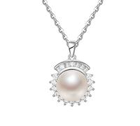 GGYTMQL Pearl Pendant Necklaces 9-10mm Natural Freshwater Drop Shape Choker Chain Pearl Watch Strap