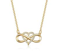 GGYTMQL Pendant Elegant Heart Zirocn Necklace Leisure Party Clothing Accessories Jewelry For Women,Size:45cm,Colour:Rose Gold Color (Color : Gold-color, Size 45cm)