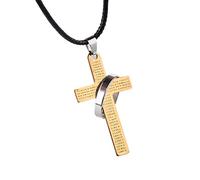 GGYTMQL Pendant Necklaces, Necklace for Women Alloy Jesus Cross Ring Daughter Necklace Jewelry Gift for Women and Men