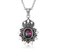 GGYTMQL pendants necklaces for women men 7x9 blue sandstone jewelry party birthday gift Made in China