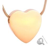 GGYTMQL Pet Human Ashes Urn Jewelry Heart-Shaped Urn Pendant, Ashes Souvenir