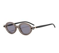 GGYTMQL Popular Fashion Small Oval Sunglasses Women Retro Clear Ocean Lens Men Punk Rivets Sun Glasses Shades UV400