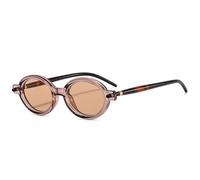 GGYTMQL Popular Fashion Small Oval Sunglasses Women Retro Clear Ocean Lens Men Punk Rivets Sun Glasses Shades UV400